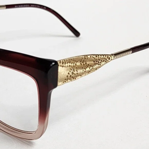 Burberry B4207 Women's Square Glasses Bordeaux 56mm *Option To Add RX Or Readers - Picture 8 of 13